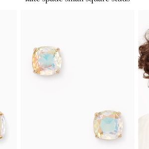 Iridescent clear Kate Spade gumdrop earrings